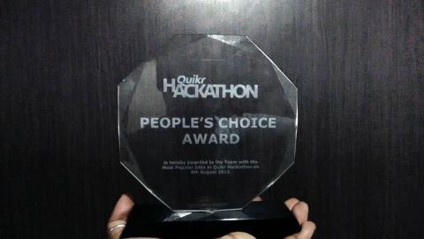 Quikr Hackathon People's Choice Award